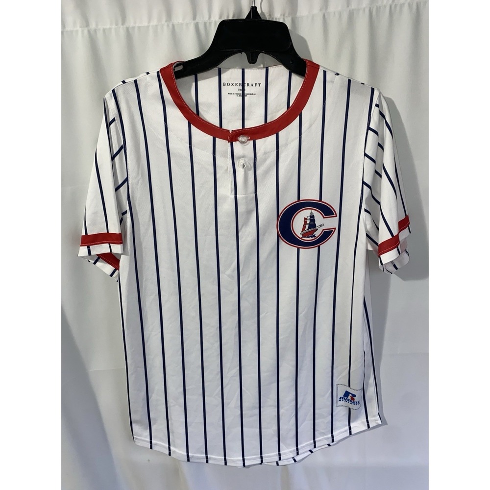 Columbus Clippers MiLB Jersey Shirt Henley Small Russell Athletic Boxercraft‎